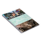 Carnet Pale Jade Batik Nom et Collage de photos (Côté Droit)