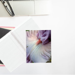 Carnet Pale Violet Sans Porte Irise Floral