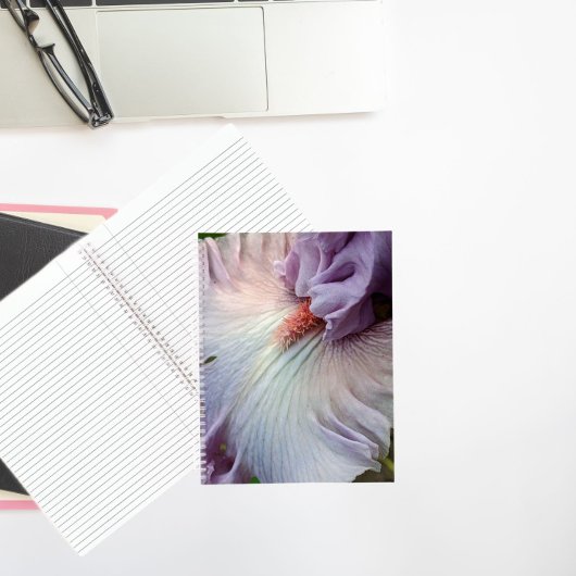 Carnet Pale Violet Sans Porte Irise Floral