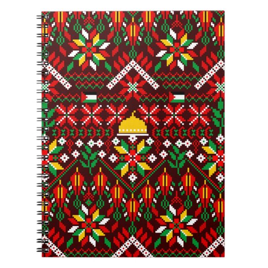 Carnet Palestine Tatreez Broderie traditionnelle (Devant)