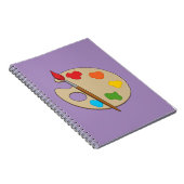 Carnet Palette Artiste avec pinceau (Côté Droit)