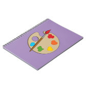 Carnet Palette Artiste avec pinceau (Côté gauche)