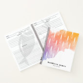 Carnet Palette d'aube Aquarelle Balloon Whisk Recette (Intérieur)