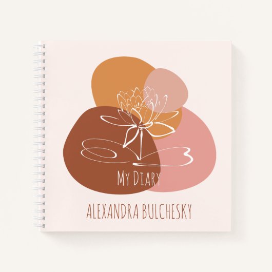 Carnet Palette de couleur boho doux à fleur de lotus trop (Devant)
