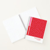 Carnet Palette verticale florale rouge vibrant (Intérieur)