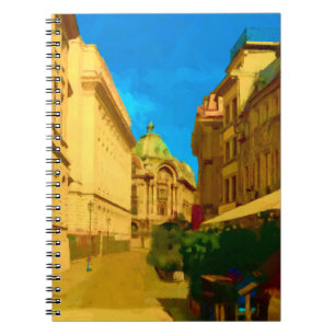 Carnet Pallace Bucarest peinture numérique Art Imprimer