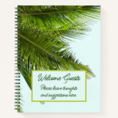 Carnet Palm Fronds Bienvenue Location de clients (Devant)