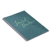 Carnet Palm ombragé Turquoise (Côté Droit)