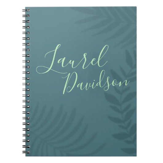 Carnet Palm ombragé Turquoise (Devant)