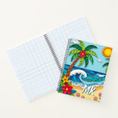 Carnet Palm Trees on the Beach Personalized (Intérieur)