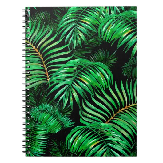 Carnet Palm vert feuille motif (Devant)