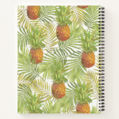 Carnet Palme tropicale et ananas Recettes motifs (Dos)