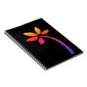 Carnet Palmier arc-en-ciel avec arrière - plan noir (Côté Droit)