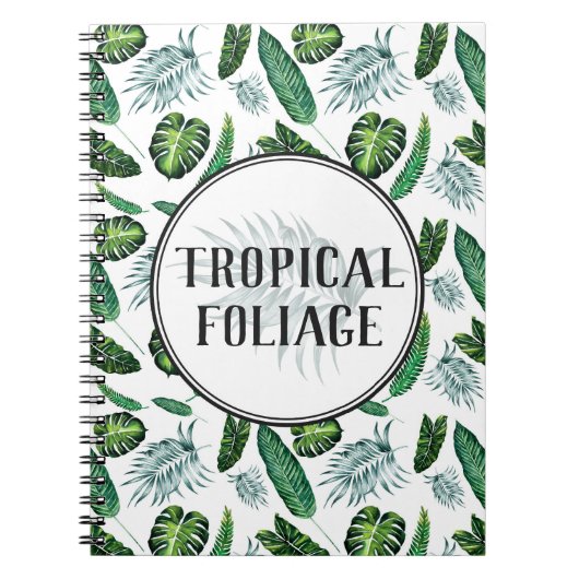 Carnet Palmier de feuillage tropical Feuilles et verdure  (Devant)