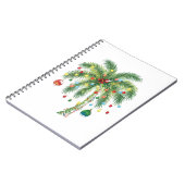 Carnet Palmier de Noël tropical avec lumières et ornam (Côté gauche)