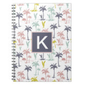 Carnet Palmier en pastel par le motif de plage (Devant)