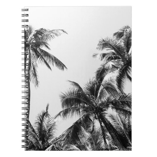 Carnet Palmier Feuille Noir Blanc (Devant)