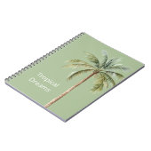 Carnet Palmier Tropical Vert (Côté gauche)
