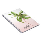 Carnet Palmier vert or rose pâle (Côté Droit)