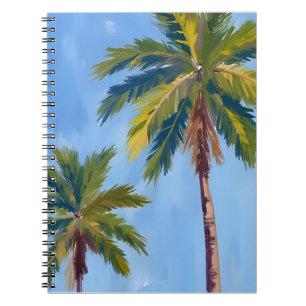Carnet Palmiers Aquarelle Tropicale Peints