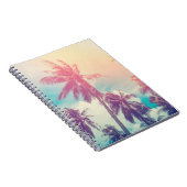 Carnet Palmiers en silhouette, coucher de soleil abstrait (Côté Droit)