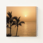 Carnet Palmiers et coucher de soleil romantique (Dos)