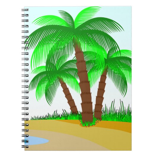 Carnet Palmiers et plage (Devant)