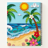 Carnet Palmiers sur la plage Personnalisé (Dos)