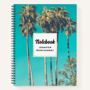 Carnet Palmiers tropicaux Californie Rétro