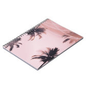 Carnet Palmiers tropicaux et lumières Plage rose (Côté gauche)