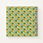 Carnet Palmiers tropicaux Feuilles et ananas (Dos)