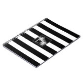 Carnet Palmiers tropicaux Noir & Blanc Moderne Chic (Côté gauche)