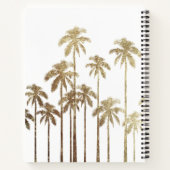 Carnet Palmiers tropicaux or glamour sur blanc (Dos)