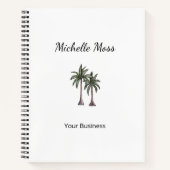 Carnet Palmiers Tropicaux Simple Élégance de Plage  (Devant)