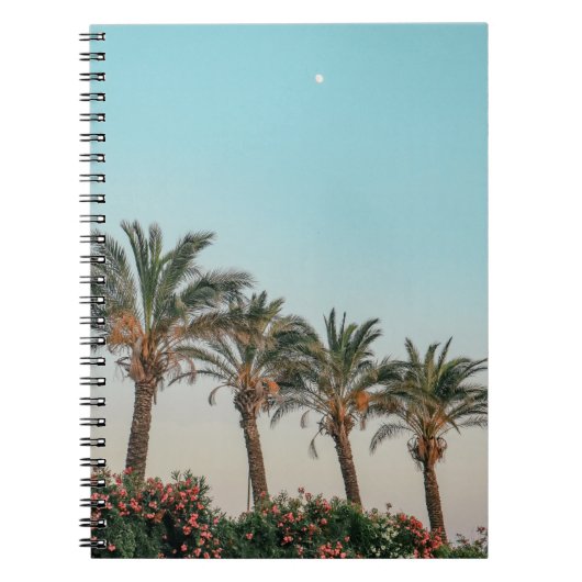 CARNET PALMIERS VERTS SOUS LE CIEL BLEU (Devant)