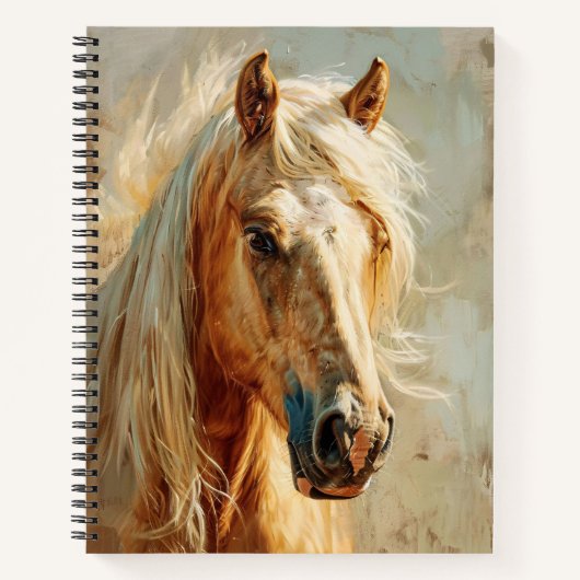 Carnet Palomino Horse Portrait Spiral (Devant)