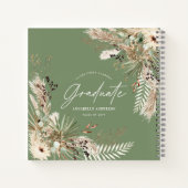 Carnet Pampas diplômée eucalyptus élégant vert sauge (Dos)