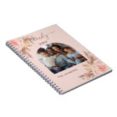 Carnet Pampas herbe blush rose floral photo de famille (Côté Droit)