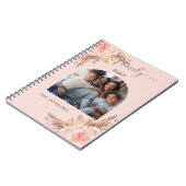 Carnet Pampas herbe blush rose floral photo de famille (Côté gauche)