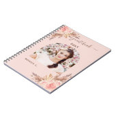 Carnet Pampas herbe rose or flush florales photo (Côté gauche)