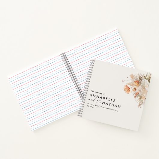 Carnet Pampas rustique herbe fleurie le mariage de (Intérieur)