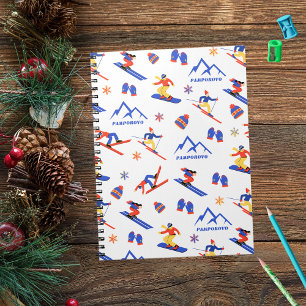 Carnet Pamporovo Bulgarie Motif de snowboard