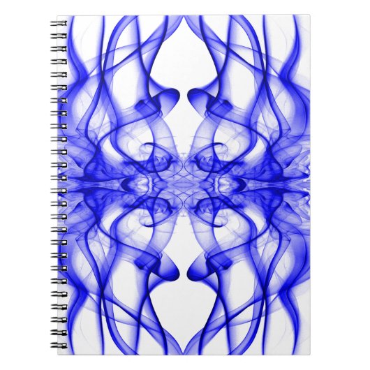 Carnet Panaches de fumée bleue sur fond blanc (Devant)