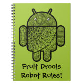 Carnet Pancho Doodle Character pour le robot Android™ (Devant)