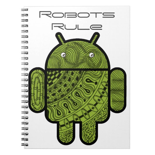 Carnet Pancho Doodle Character pour le robot Android™ (Devant)
