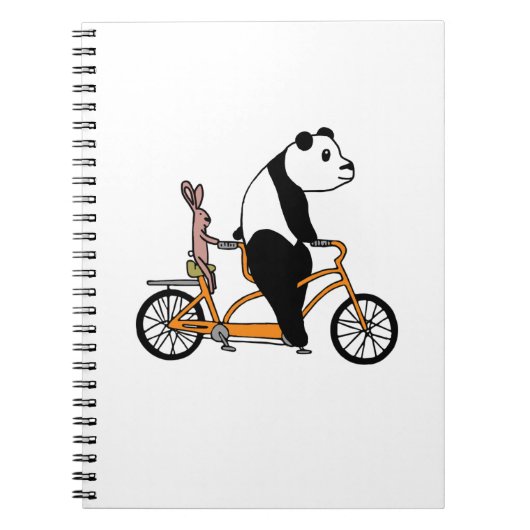 Carnet Panda and Rabbit Vélo Tandem Kids (Devant)