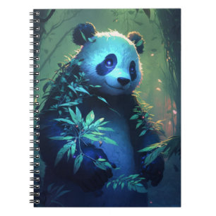 Carnet Panda Animal Portrait Peinture Faune À L'Extérieur
