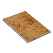 Carnet Panda Bear en Bambou sculpté (Côté Droit)