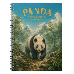 Carnet Panda Brumeux Bamboo Aquarelle GeoSaga