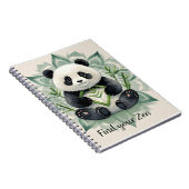 Carnet Panda Chubby assis dans une pose de lotus Zen (Côté Droit)